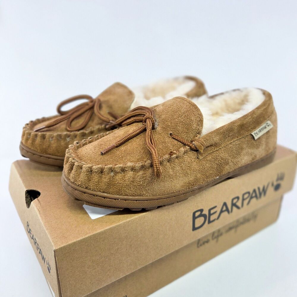 Bearpaw Mindy Moc II Slippers Hickory Brown Women’s Size 7 New in Box